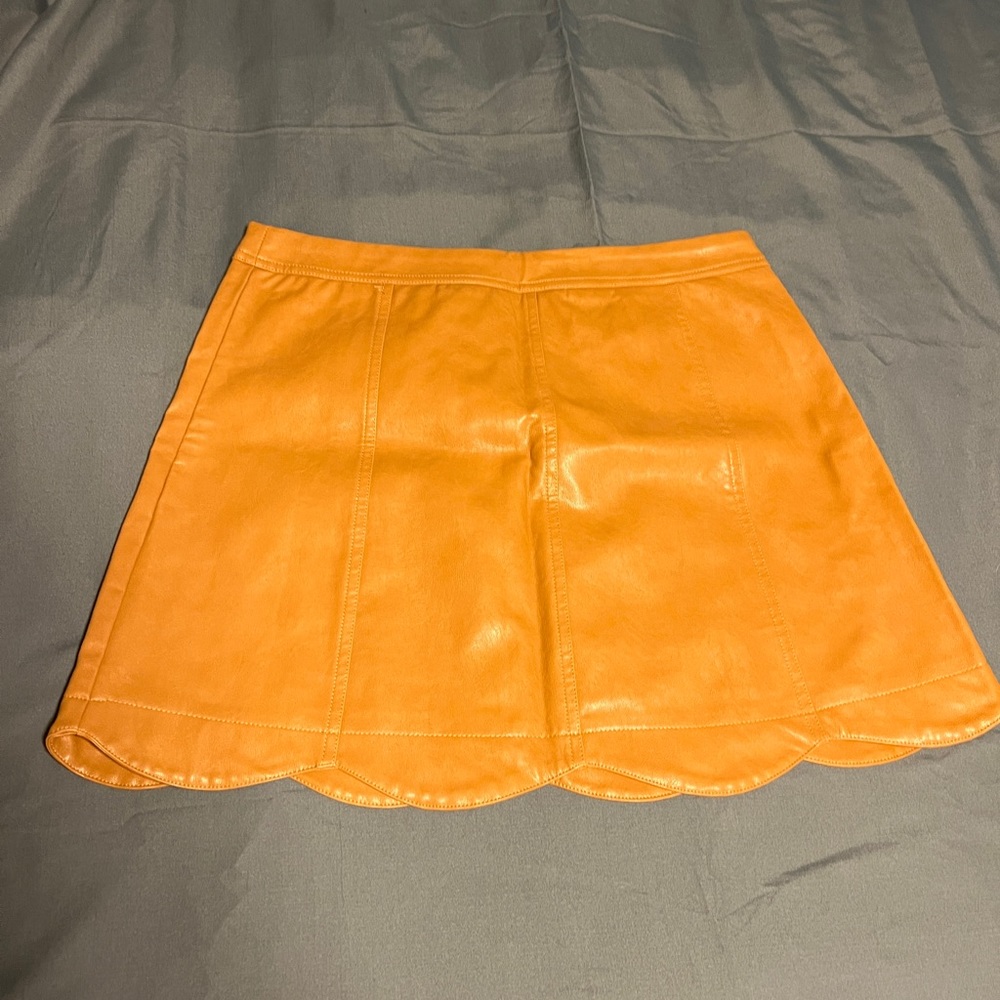 Never worn, faux leather skirt